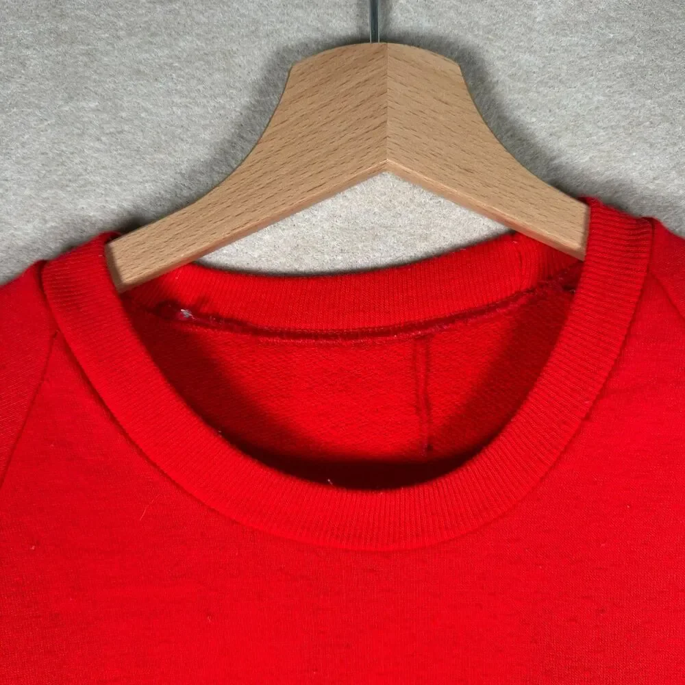 True Vintage 1980s Graphic Crewneck Seoul Rock And Roll Amazon Club Mens S Red